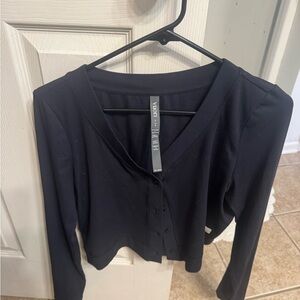 Viori Women's Black Button cardigan